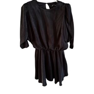 Zara Black Satin Mini Dress EUC